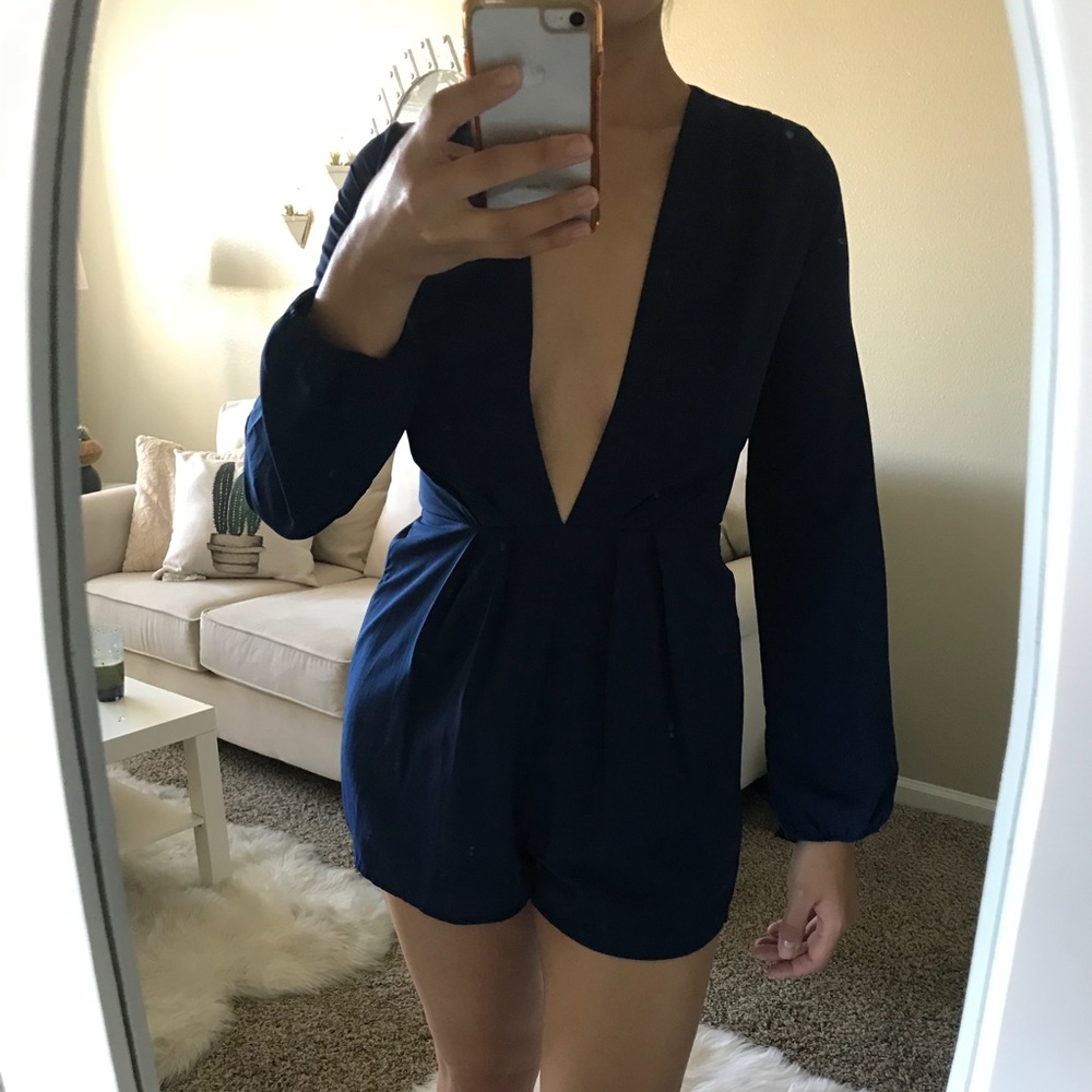 Tobi navy blue romper